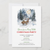 Invitation Whimsical Winter Scene Watercolor Christmas Invite (Devant)