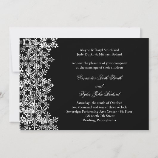 Invitation Whimsical Winter Wedding (Devant)