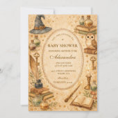 Invitation Whimsical Wizard Magic Baby Shower (Devant)
