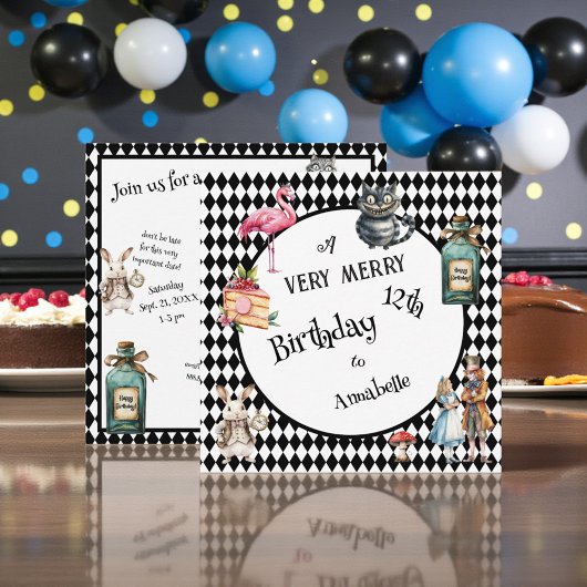 Invitation Whimsical Wonderland Birthday Party