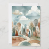 Invitation Whimsical Woodland fête d'anniversaire (Dos)