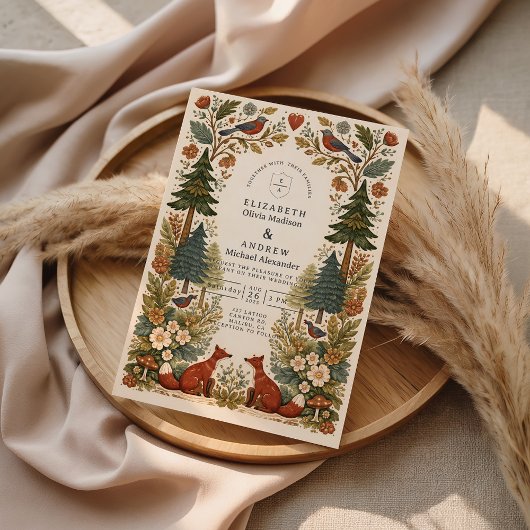 Invitation Whimsical Woodland Forest Wedding
