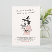 Invitation Whimsique | Retro Spellbook sorcière Halloween Par (Debout devant)