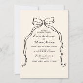 Invitation Whimsky Quirky manuscrit Mariage Bow (Devant)