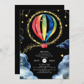 Invitation Whimsman Adventure Hot Air Balloon Anniversaire (Devant / Derrière)