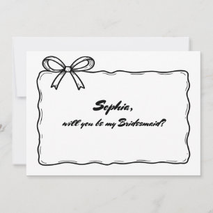 Invitation Whimsman Ribbon Bow Serez-Vous Ma Femme D'Accueil