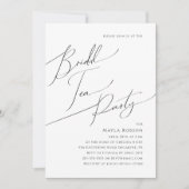 Invitation Whimssal minimaliste Script Bridal Tea Party (Devant)