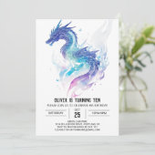 Invitation Whimssar Roaring Fun Dragon Anniversaire (Debout devant)