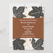 Invitation Whimssd Automne Feuilles et Acorns Mariage (Devant)
