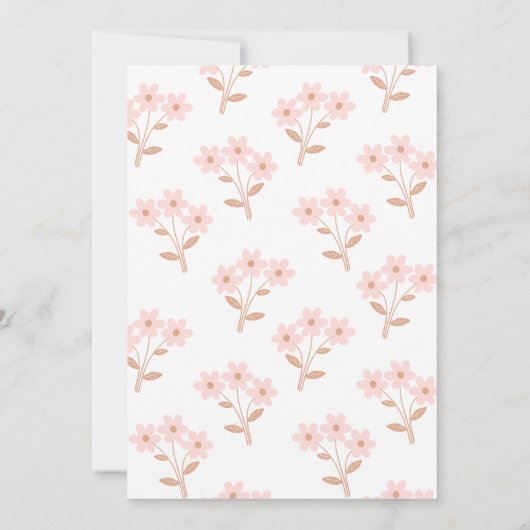 Invitation Whimssical Pink Bow Un Grotte Anniversaire (Dos)