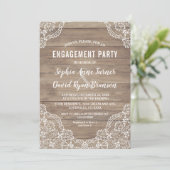 Invitation Whimssical Vintage dentelle Vieux grange (Debout devant)