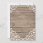 Invitation Whimssical Vintage dentelle Vieux grange (Dos)