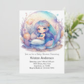 Invitation Whimsski Underwater Adventure Mermaid Baby shower (Debout devant)