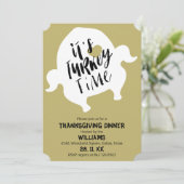 Invitation Whimssson Turquie Heure Thanksgiving Dîner (Debout devant)
