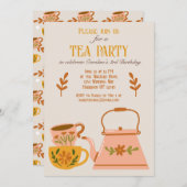 Invitation Whimsst Fall Fairytale Tea Party (Devant / Derrière)