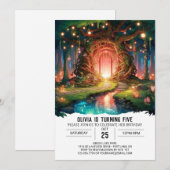 Invitation Whimsy Adorable Woodland Digital Anniversaire (Devant / Derrière)