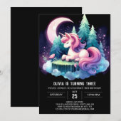 Invitation Whimsy Boho Horse Anniversaire (Devant / Derrière)