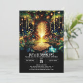 Invitation Whimsy Bright Woodland Digital Anniversaire (Debout devant)