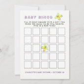 Invitation Whimsy Bunny Baby shower de lapin Jeu de Bingo (Devant)