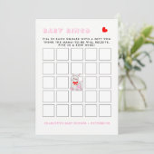 Invitation Whimsy Bunny Rabbits Baby shower Jeu de Bingo (Debout devant)