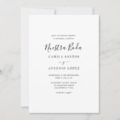 Invitation Whimsy Caligrafía Nuestra Boda | Mariage espagnol (Devant)