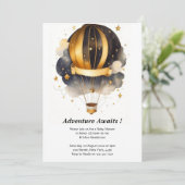 Invitation Whimsy céleste : Baby shower de ballon céleste (Debout devant)