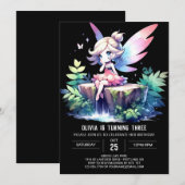 Invitation Whimsy Design Fairy Anniversaire (Devant / Derrière)
