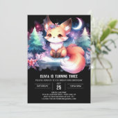Invitation Whimsy Digital Fox Anniversaire (Debout devant)