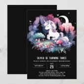 Invitation Whimsy Digital Horse Anniversaire (Devant / Derrière)