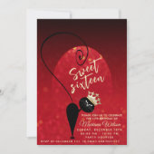 Invitation Whimsy drôle chat Rouge projecteur bokeh (Devant)