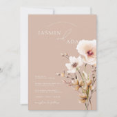 Invitation Whimsy Dusty Fleur sauvage Floral Mariage (Devant)