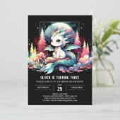 Invitation Whimsy Elegant Dragon Anniversaire (Debout devant)