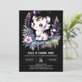 Invitation Whimsy Elegant Tiger Anniversaire (Debout devant)