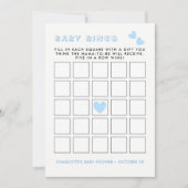 Invitation Whimsy Fairy Tale Garden Baby shower Jeu de Bingo (Devant)