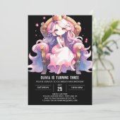 Invitation Whimsy Fun Princess Birthday (Debout devant)