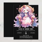 Invitation Whimsy Fun Princess Birthday (Devant / Derrière)