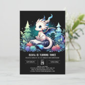 Invitation Whimsy Imaginaire Dragon Anniversaire (Debout devant)