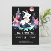Invitation Whimsy Imaginaire Wolf Anniversaire (Debout devant)