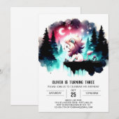 Invitation Whimsy Joyeux Lion Anniversaire (Devant / Derrière)