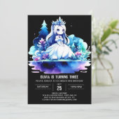 Invitation Whimsy Kids Princess Anniversaire (Debout devant)