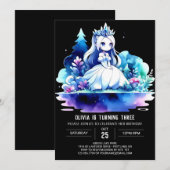 Invitation Whimsy Kids Princess Anniversaire (Devant / Derrière)