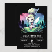 Invitation Whimsy Little Fairy Anniversaire (Devant / Derrière)