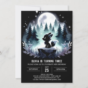 Invitation Whimsy Little Wolf Anniversaire