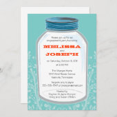 Invitation Whimsy Mason Jar (Devant / Derrière)