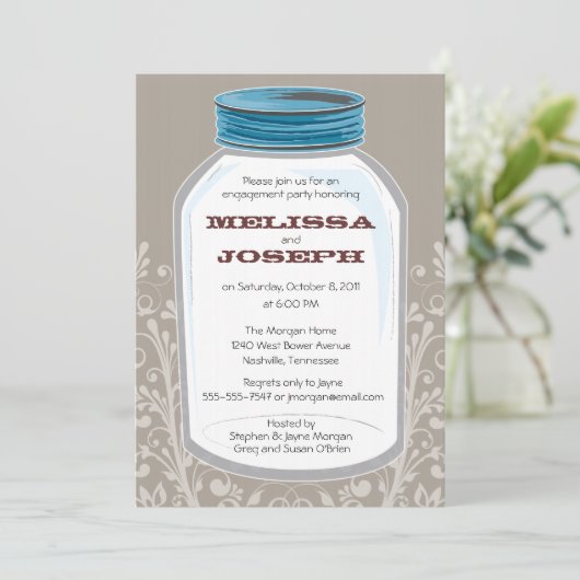 Invitation Whimsy Mason Jar (Debout devant)