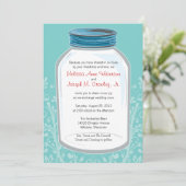 Invitation Whimsy Mason Jar Mariage (Debout devant)