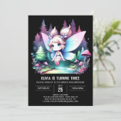 Invitation Whimsy moderne Fairy Anniversaire (Debout devant)