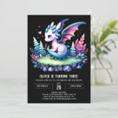 Invitation Whimsy Nature Dragon Anniversaire (Debout devant)