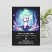 Invitation Whimsy Printable Fairy Anniversaire (Debout devant)