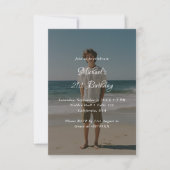 Invitation Whimsy Script Any Age Photo Overlay 21e anniversai (Devant)